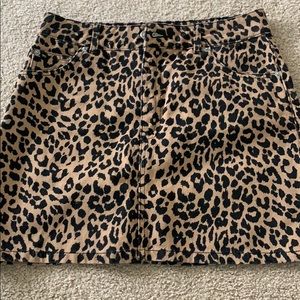 topshop leopard skirt